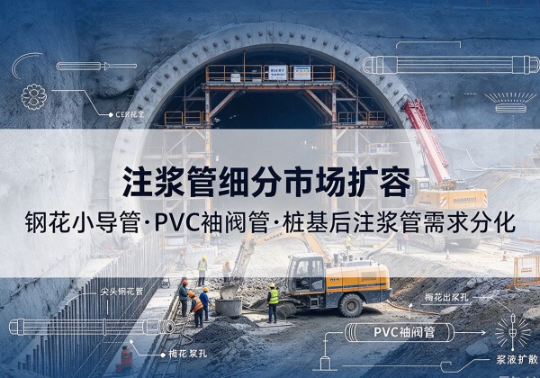 武冈注浆管细分市场扩容，隧道钢花小导管、PVC 袖阀管、桩基后注浆管需求分化